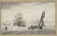 R 064
          <br/>
          Rustige zee met verschillende schepen
          <br/>
          <em>Coopse, Pieter  (1638/1642 – 1673)</em>